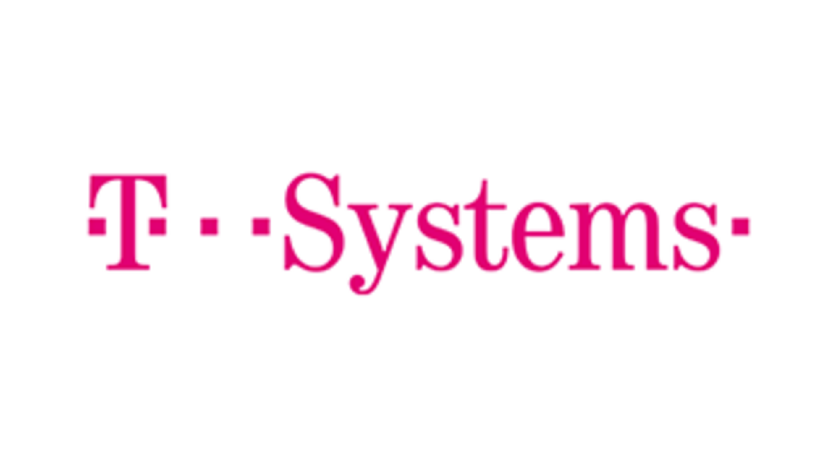 T-Systems bietet digitale Dienste wie Cloud Services, KI oder Security-Lösungen für Unternehmen und Institutionen. Logo T-Systems Ende-zu-Ende IT-Services.