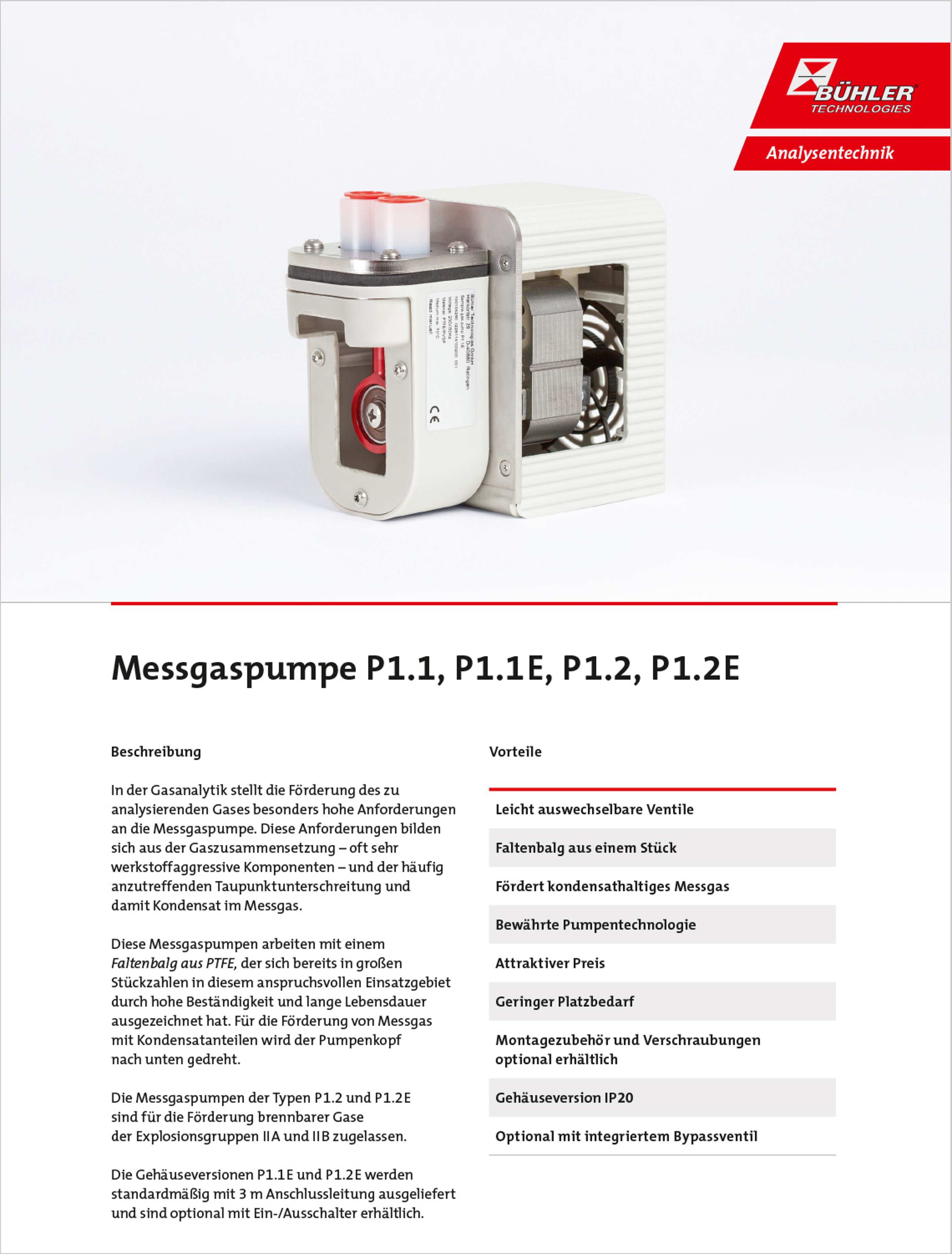 Produkt-Datenblätter im übersichtlichen Design mit einheitlicher Produkt-Bildwelt sind wichtige Marken-Touchpoints für Ingenieure. BÜHLER Technologies Produkt Datenblatt im neuen Corporate Design und mit neuen Produktbildern.