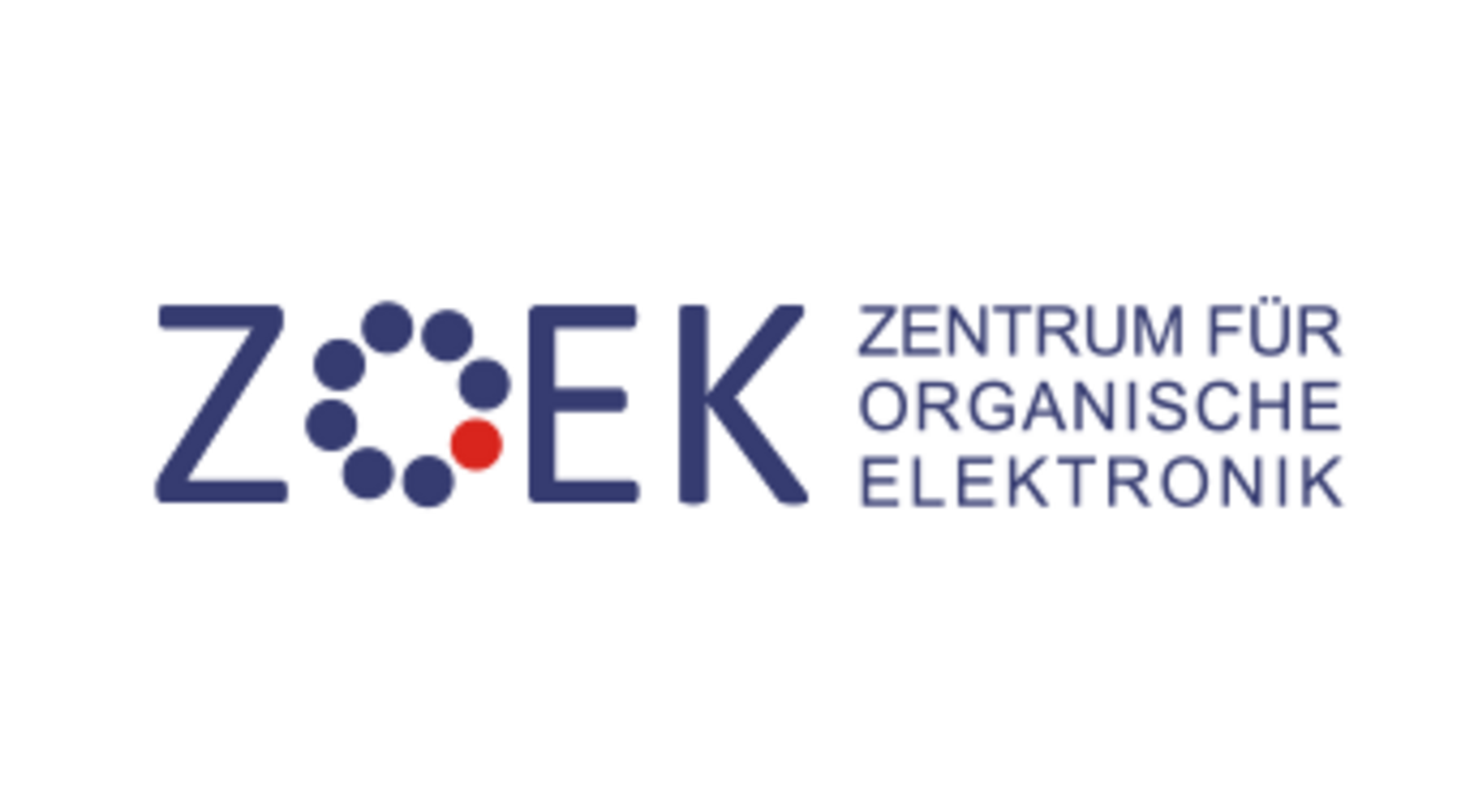 Das ZOEK-Zentrum für organische Elektronik Köln ist ein Institut für den Technologietransfer von der Wissenschaft in die Unternehmen. Logo ZOEK Zentrum für organische Elektronik Köln.